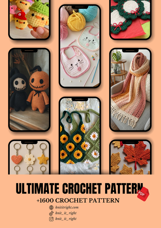 🧶 Knit It Right Crochet Pattern Mega Bundle – 1,600+ Patterns + Bonuses!